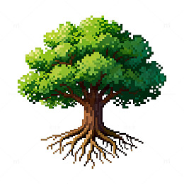 像素风大树插图