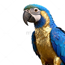 蓝金鹦鹉特写摄影