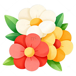 AI生成彩色花朵设计图