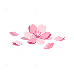 简约樱花图案设计元素