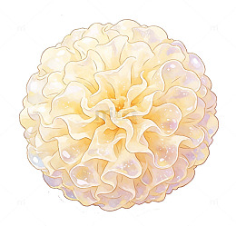 水彩食材银耳插画