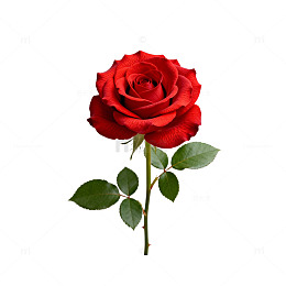 红玫瑰特写透明素材
