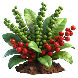 卡通风格植物插画素材