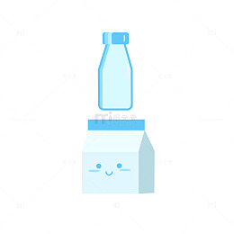 卡通牛奶盒包装设计