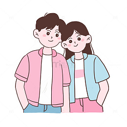 白色情人节情人约会免抠元素