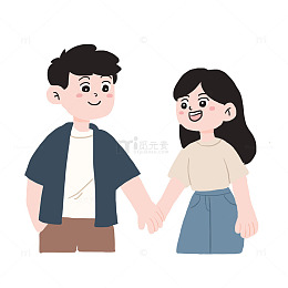 白色情人节情人爱情免抠元素