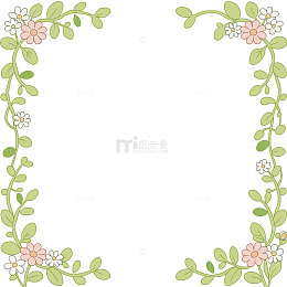 手绘春天装饰边框
