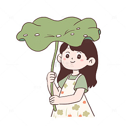 春天春雨露珠手绘卡通元素