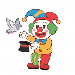 愚人节小丑表演魔术免抠元素