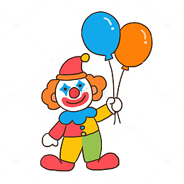 小丑气球免抠元素