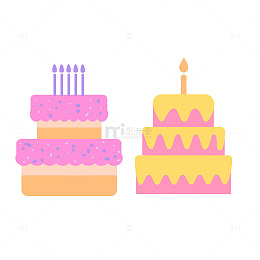 卡通生日蛋糕插图