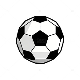 足球黑白简约图标设计素材