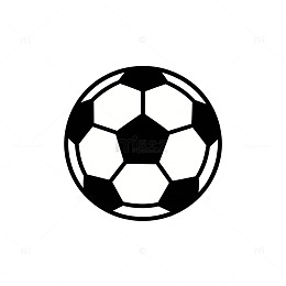 黑白简约足球图标设计元素