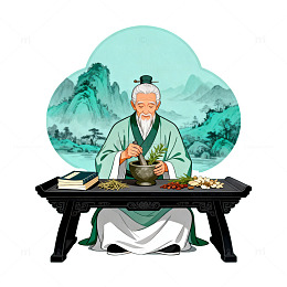 古风中医养生插画