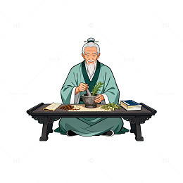 古风中医养生插画