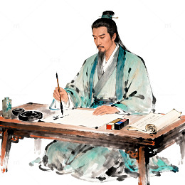 古风文人书法绘画图