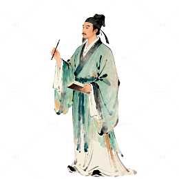 古风文人绘画肖像素材