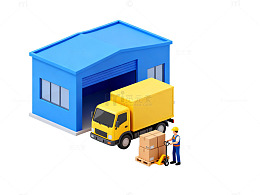 微型仓库货运场景模型