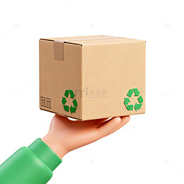 环保包装纸箱创意插画
