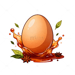 卡通鸡蛋果汁插画设计素材