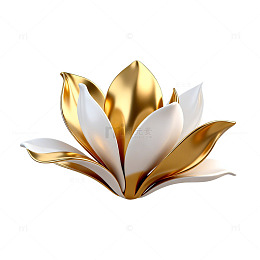 金色花朵图案设计素材