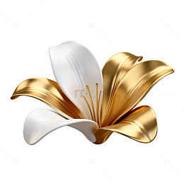 金色华丽花朵装饰图案