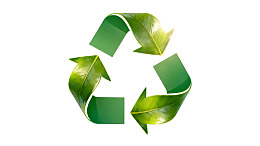 绿叶构成的循环回收标志