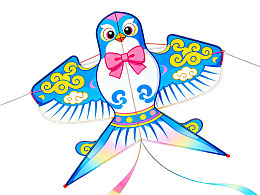 色彩斑斓的鸟形风筝图片