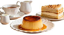 甜品与茶饮的精致组合