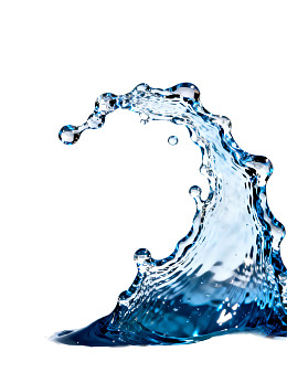 蓝色水波动态瞬间图片