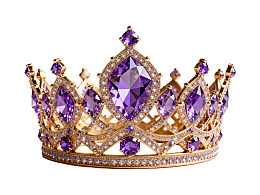 金色皇冠镶嵌紫色宝石