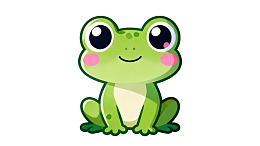 卡通绿色青蛙可爱形象