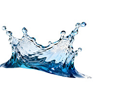 蓝色水花飞溅瞬间图片