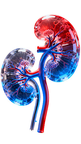 透明肾脏血管结构图图片