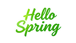 绿色手写体春日问候图片