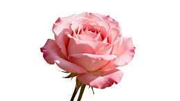 一朵盛开的粉色玫瑰花