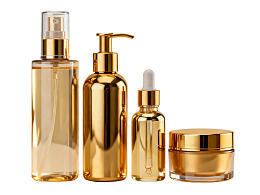 金色奢华护肤套装展示