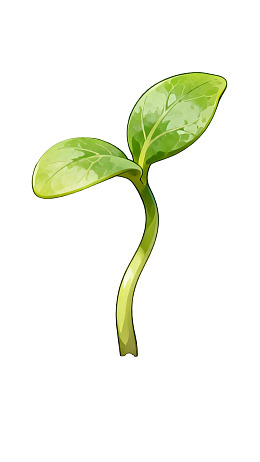 嫩绿幼苗生长图图片