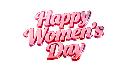 粉色立体字庆祝妇女节