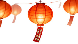 红灯笼挂饰节日氛围图片