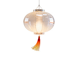 白色背景下的中式灯笼