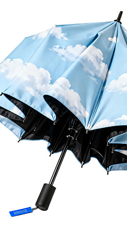 蓝天白云图案雨伞图片