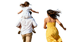 家庭奔跑欢乐时光图片