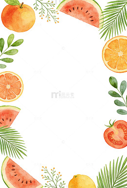 清新 手绘 节日 水果 植物 绿植