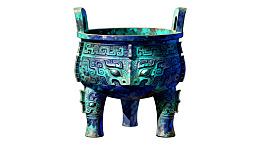 古代青铜鼎装饰精美图片