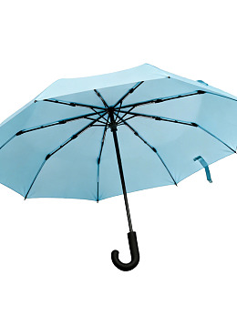 浅蓝色自动雨伞展开状态
