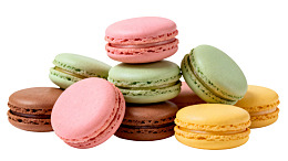 多彩马卡龙堆叠展示图片