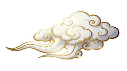 金色边框的祥云图案图片
