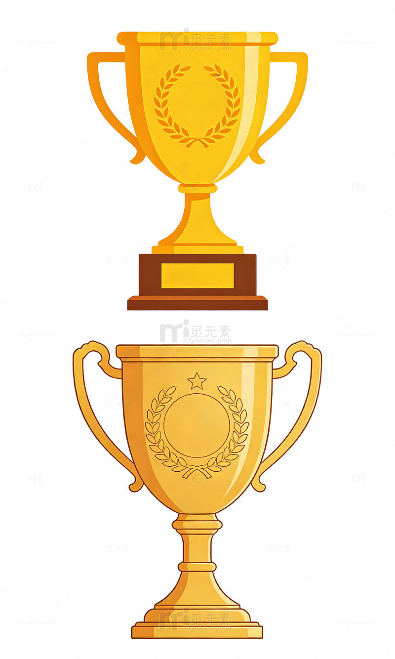 国风扁平 荣誉奖杯