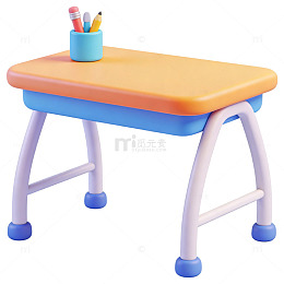 可爱 卡通 书桌